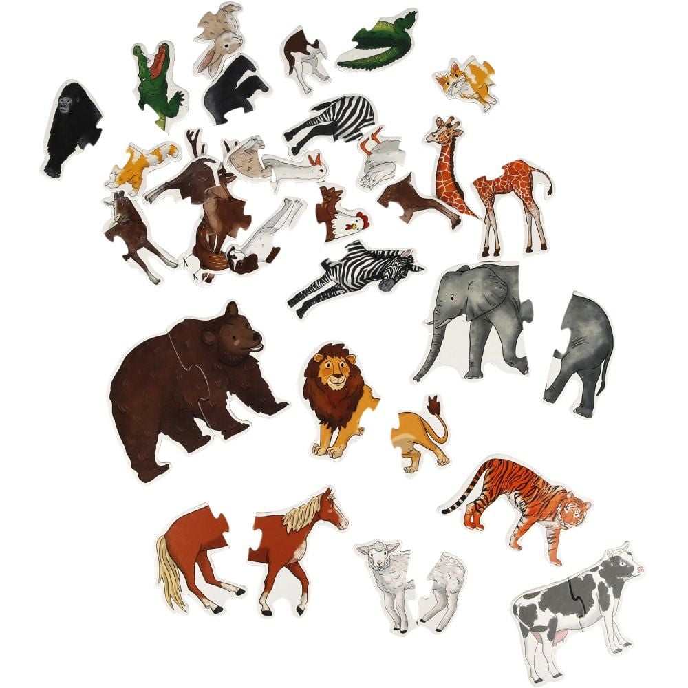 Puzzle educational cu animale, Smile Games, 36 piese