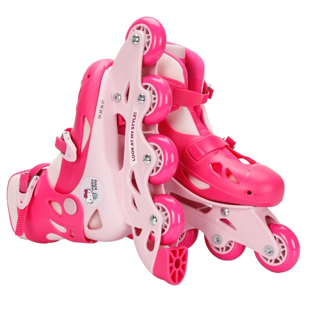 Role reglabile, Rising Sports, Hello Kitty, Marime 34-37, Roz