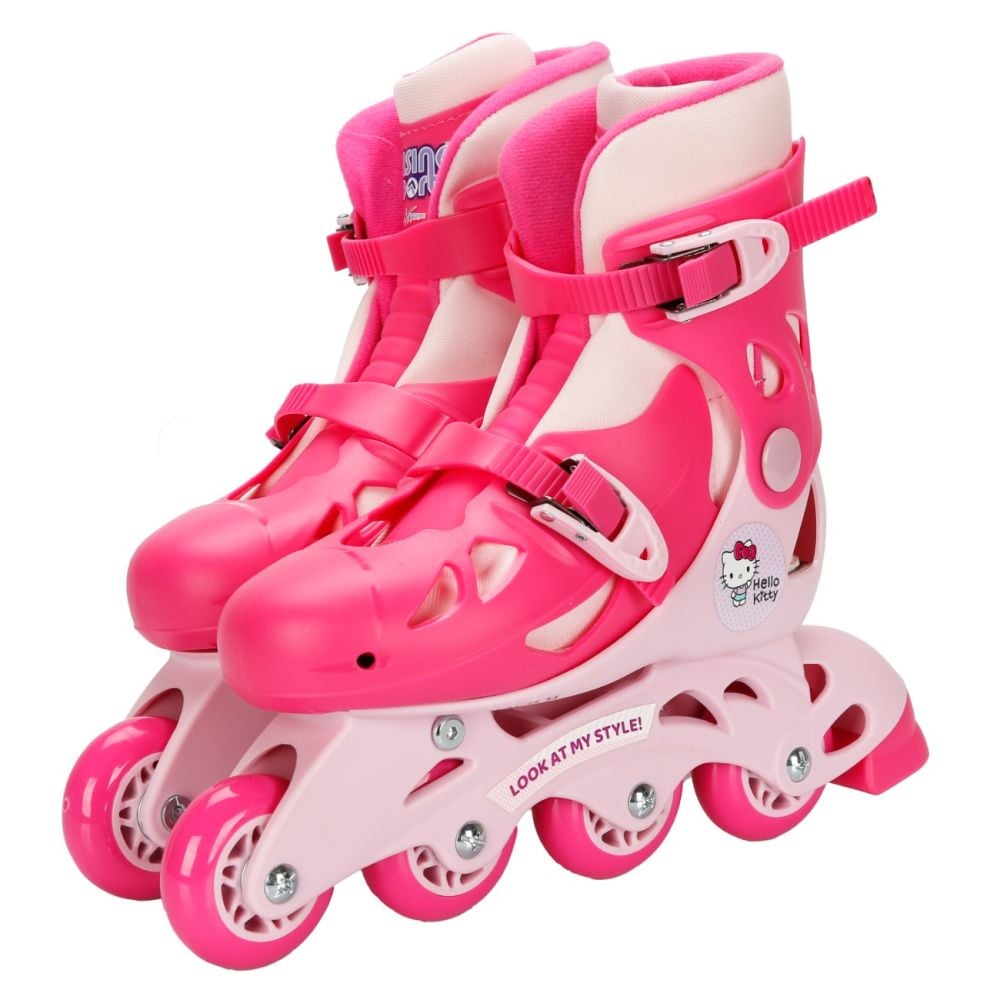 Role reglabile, Rising Sports, Hello Kitty, Marime 34-37, Roz