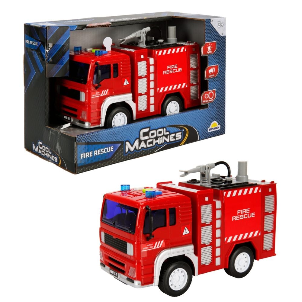 Camion de pompieri cu rezervor de apa, Cool Machines, 20 cm