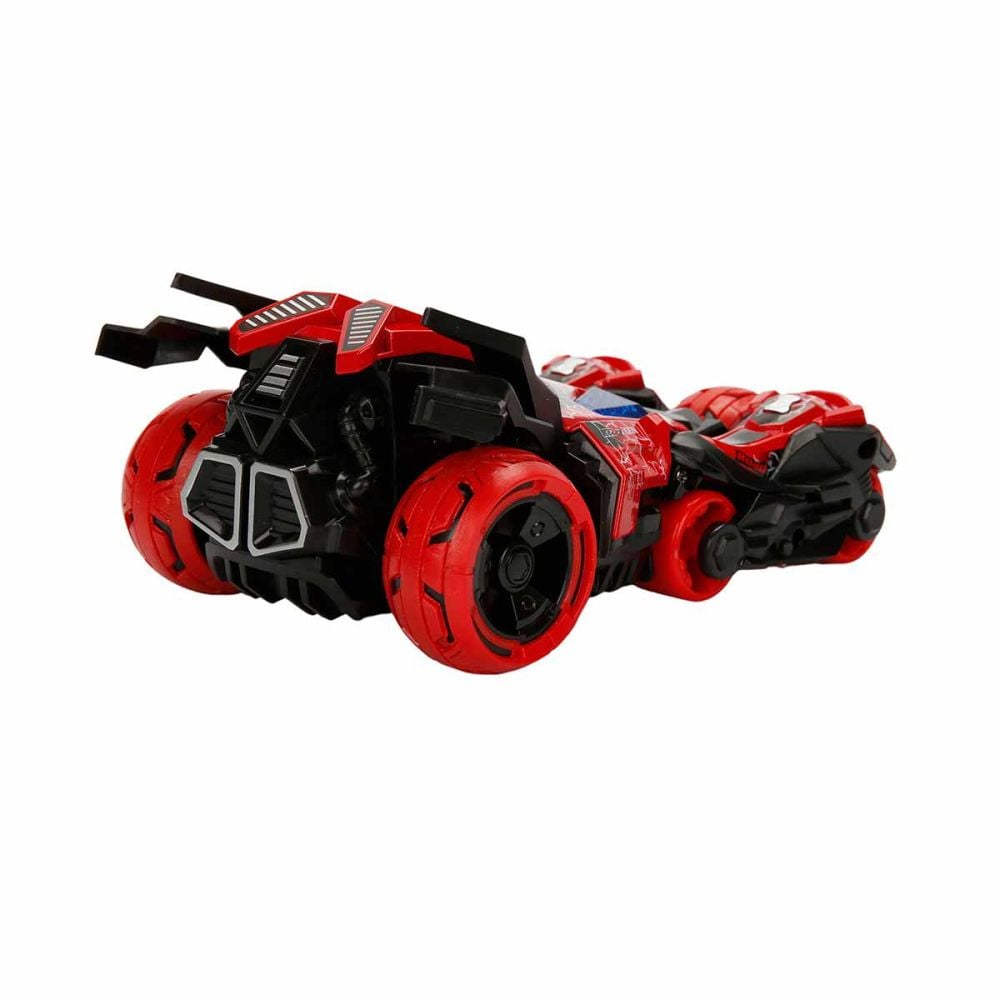 Masina cu lansator de motociclete, Maxx Wheels, Catapult Car 3in1, Rosu