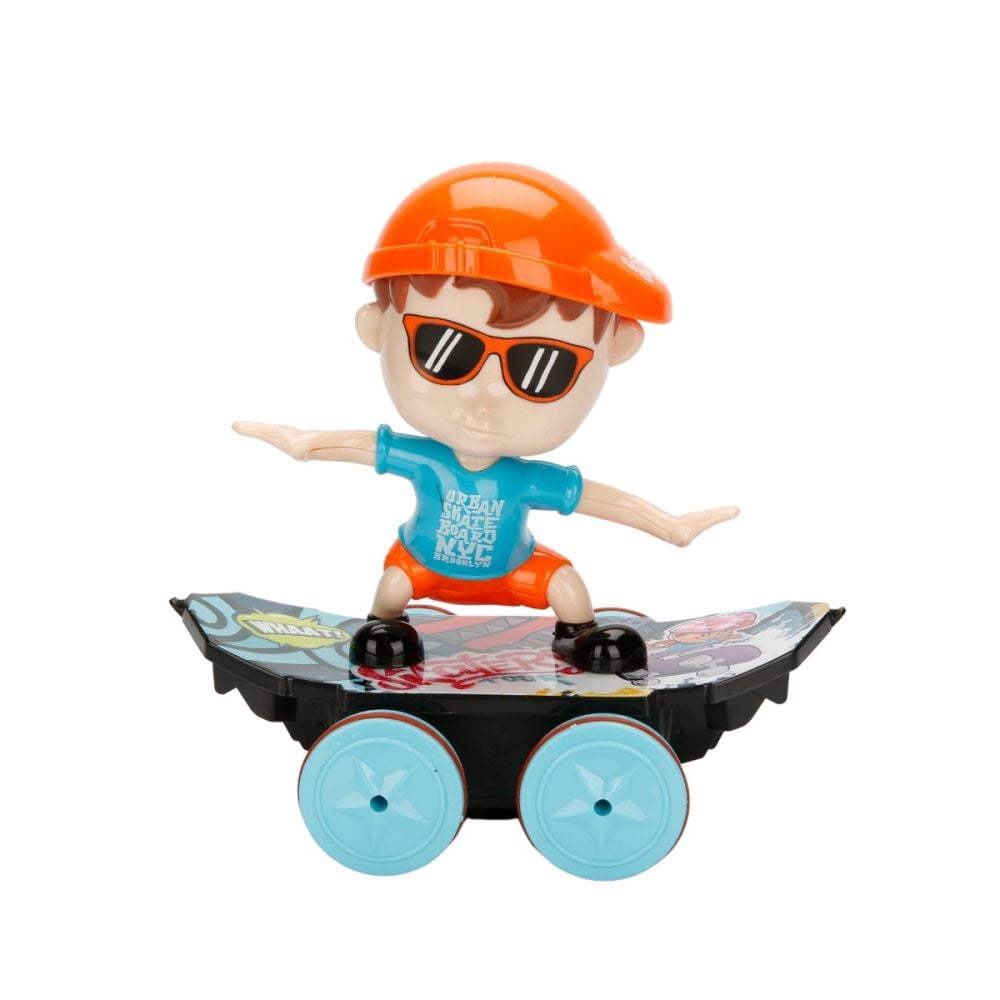 Figurina pe skateboard cu telecomanda, Xtreme Acrobatic Skateboard