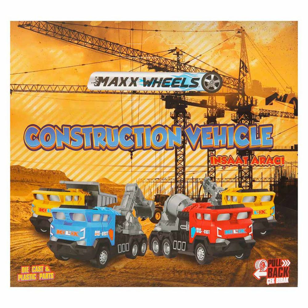 Vehicul de constructie cu betoniera, Maxx Wheels, Albastru