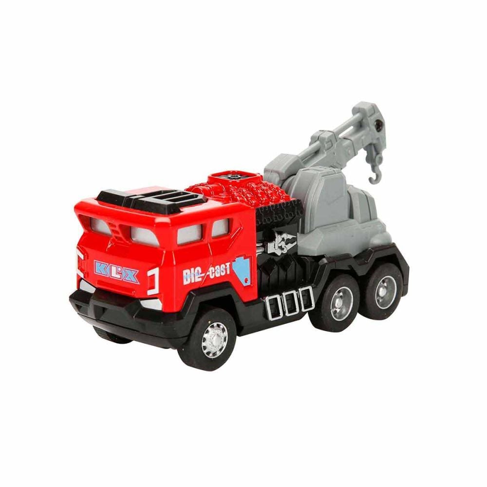 Vehicul de constructie cu macara, Maxx Wheels, Rosu