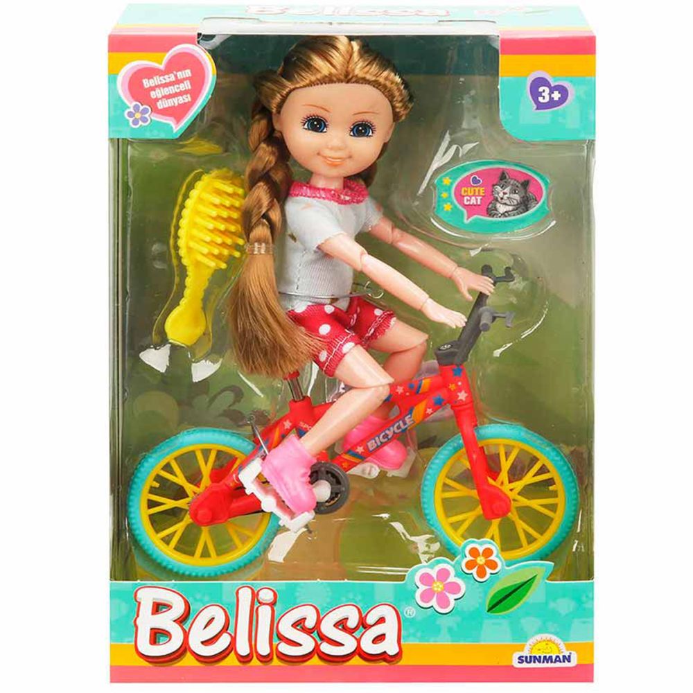 Papusa Belissa pe bicicleta