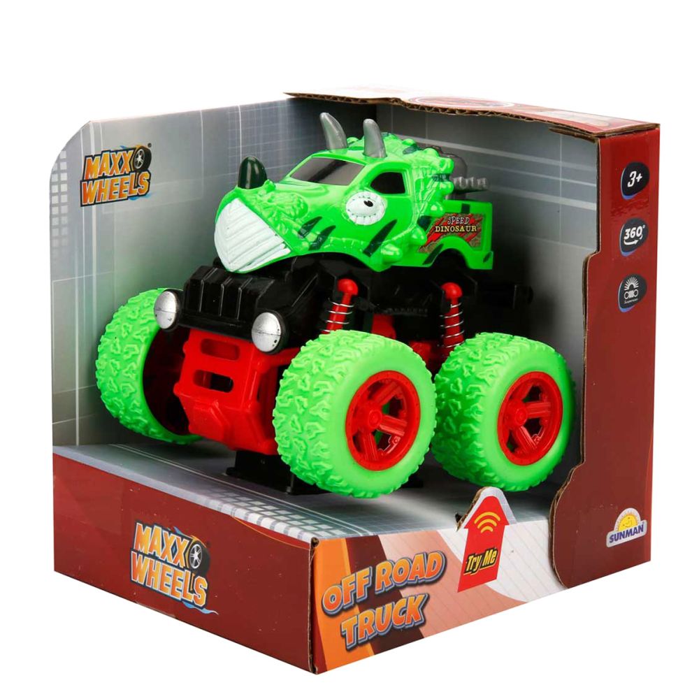 Masina Off Road, Maxx Wheels, Speed ​​Dinosaur, Verde