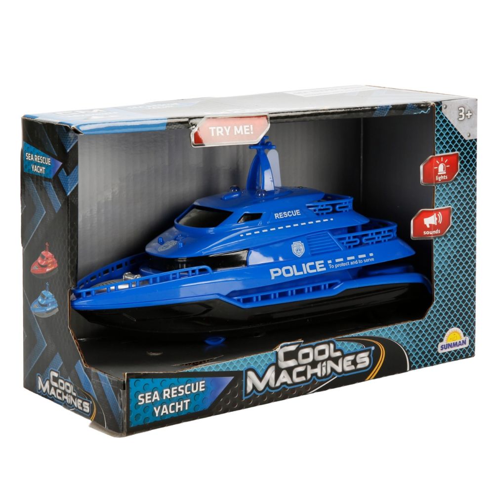Vehicul de interventie pe mare cu lumini si sunete, Cool Machines, Albastru