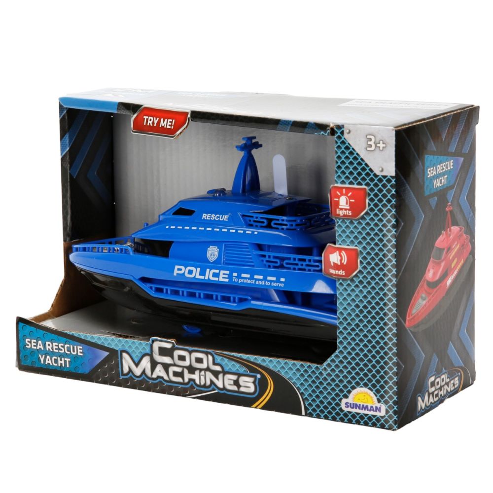 Vehicul de interventie pe mare cu lumini si sunete, Cool Machines, Albastru