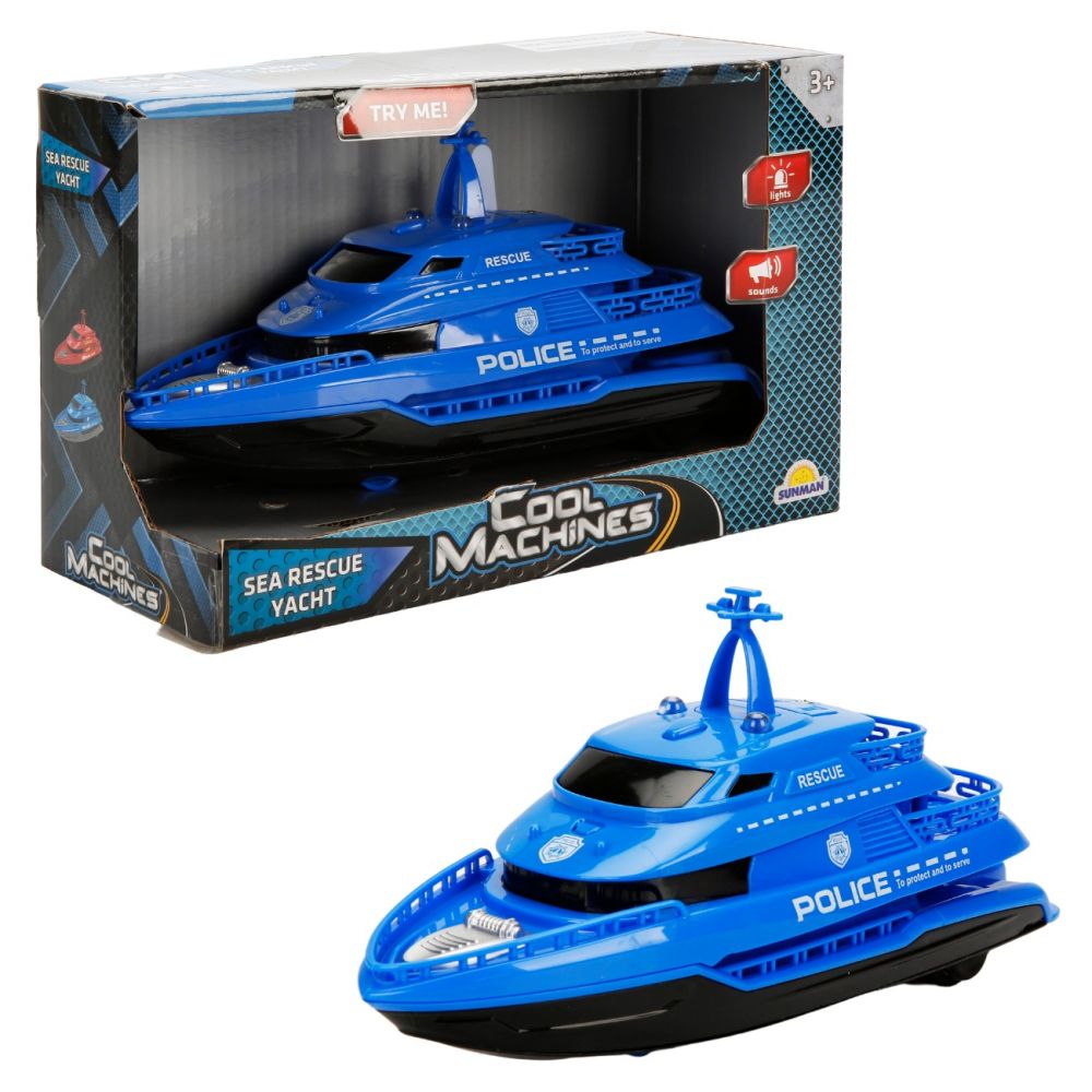 Vehicul de interventie pe mare cu lumini si sunete, Cool Machines, Albastru