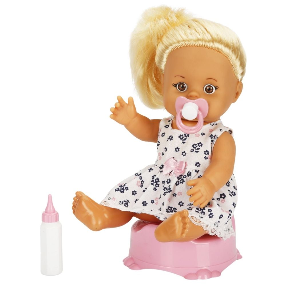 Papusa bebelus Boubou, Cu par blond, 30 cm