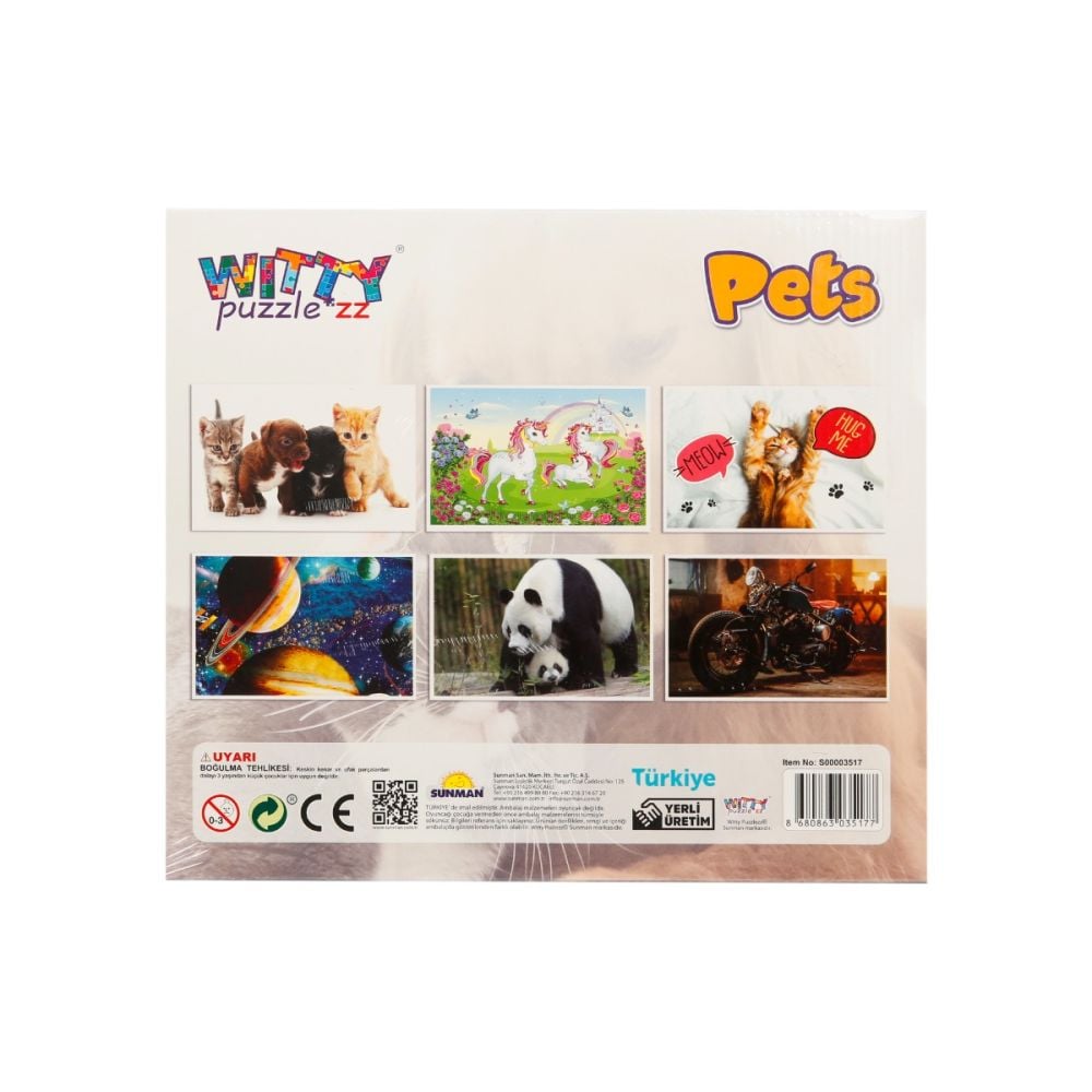 Puzzle Witty Puzzlezz, 100 piese, Pisica si cainele