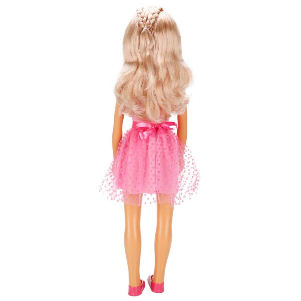 Papusa Clara in tinuta de petrecere, Dollz n More, cu rochie roz, 80 cm