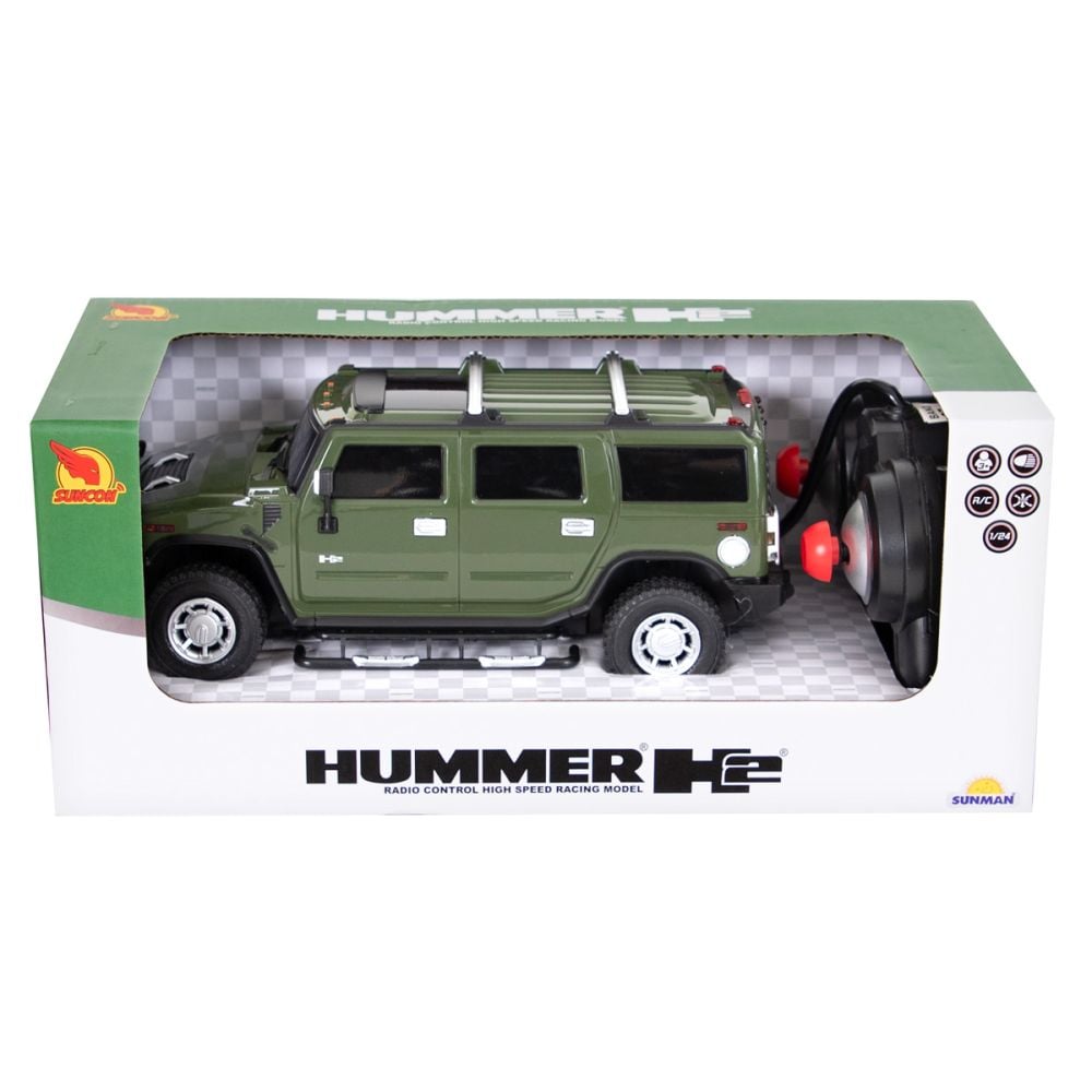 Masina cu telecomanda, Suncon, Hummer H2, 1:24, Verde