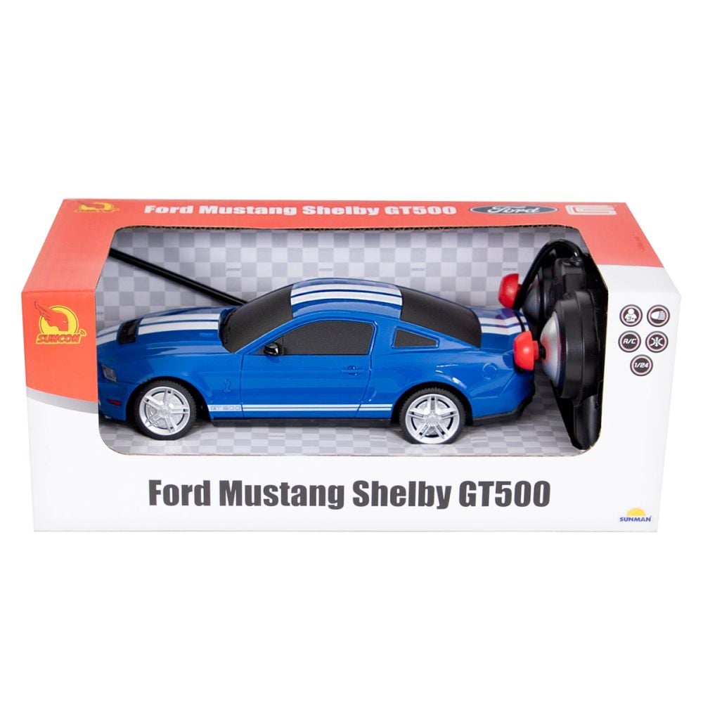 Masina cu telecomanda, Suncon, Ford Mustang Shelby GT500, 1:24, Albastru