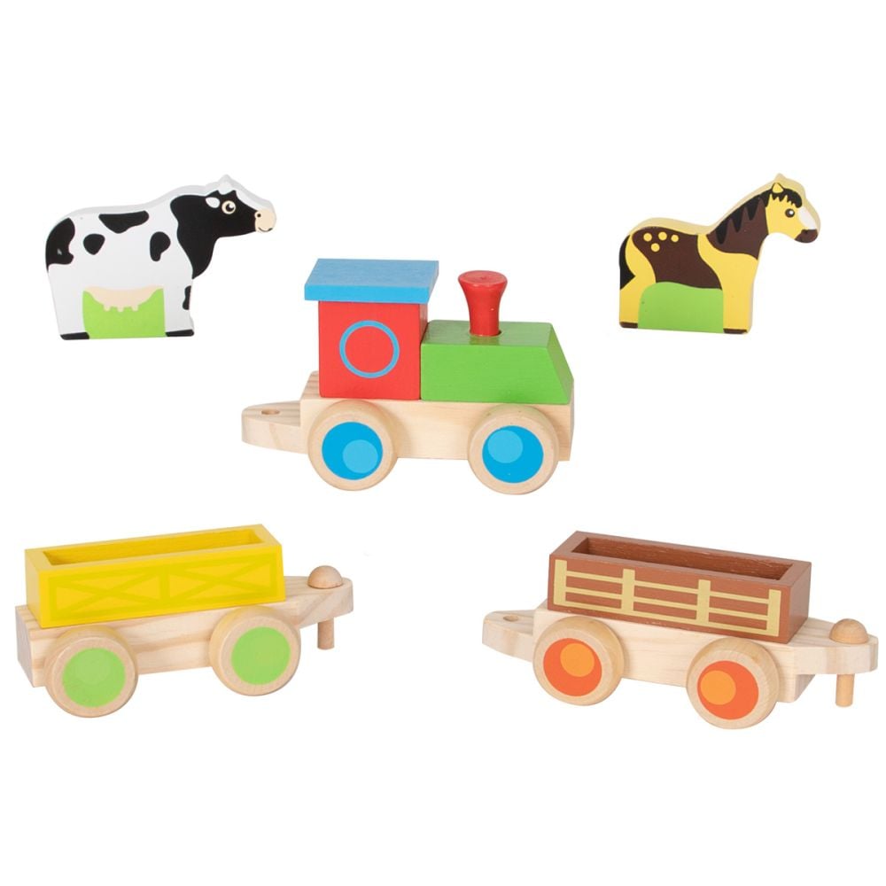 Trenulet din lemn cu animale, Woody