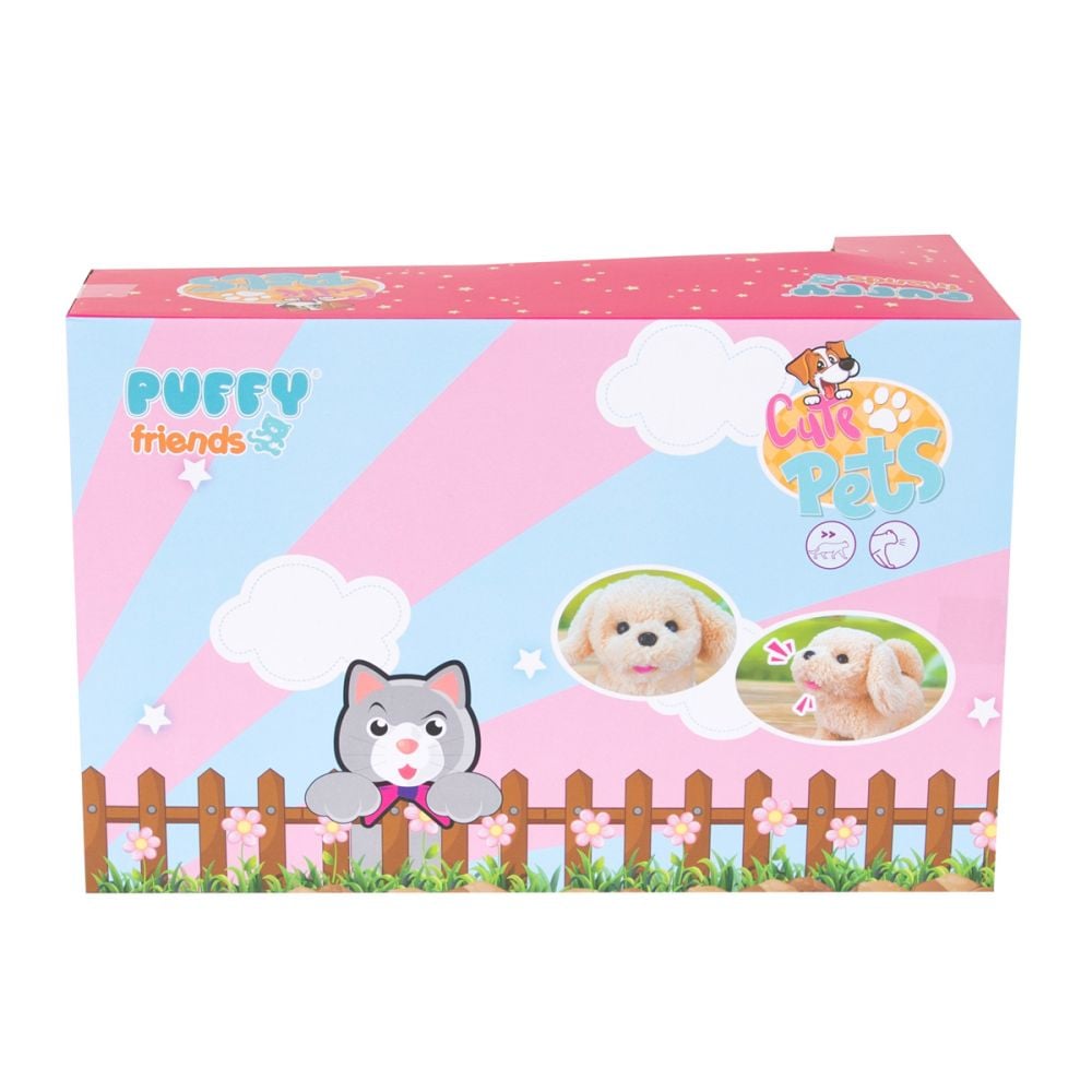 Jucarie de plus interactiva, Puffy Friends, Pisicuta cu casuta