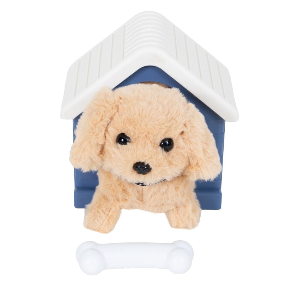 Jucarie de plus interactiva, Puffy Friends, Catelus cu casuta