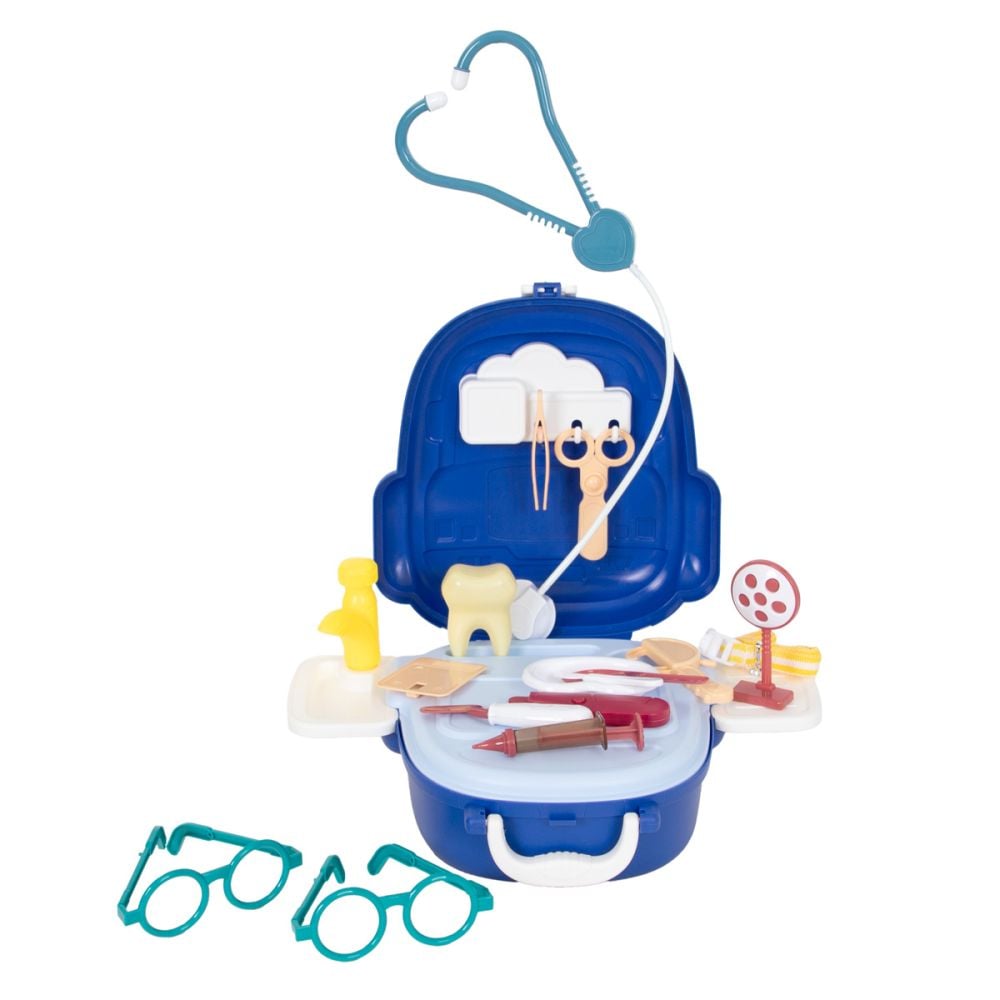 Set de joaca in gentuta, Junior Doc, Doctor Kit, 25 piese