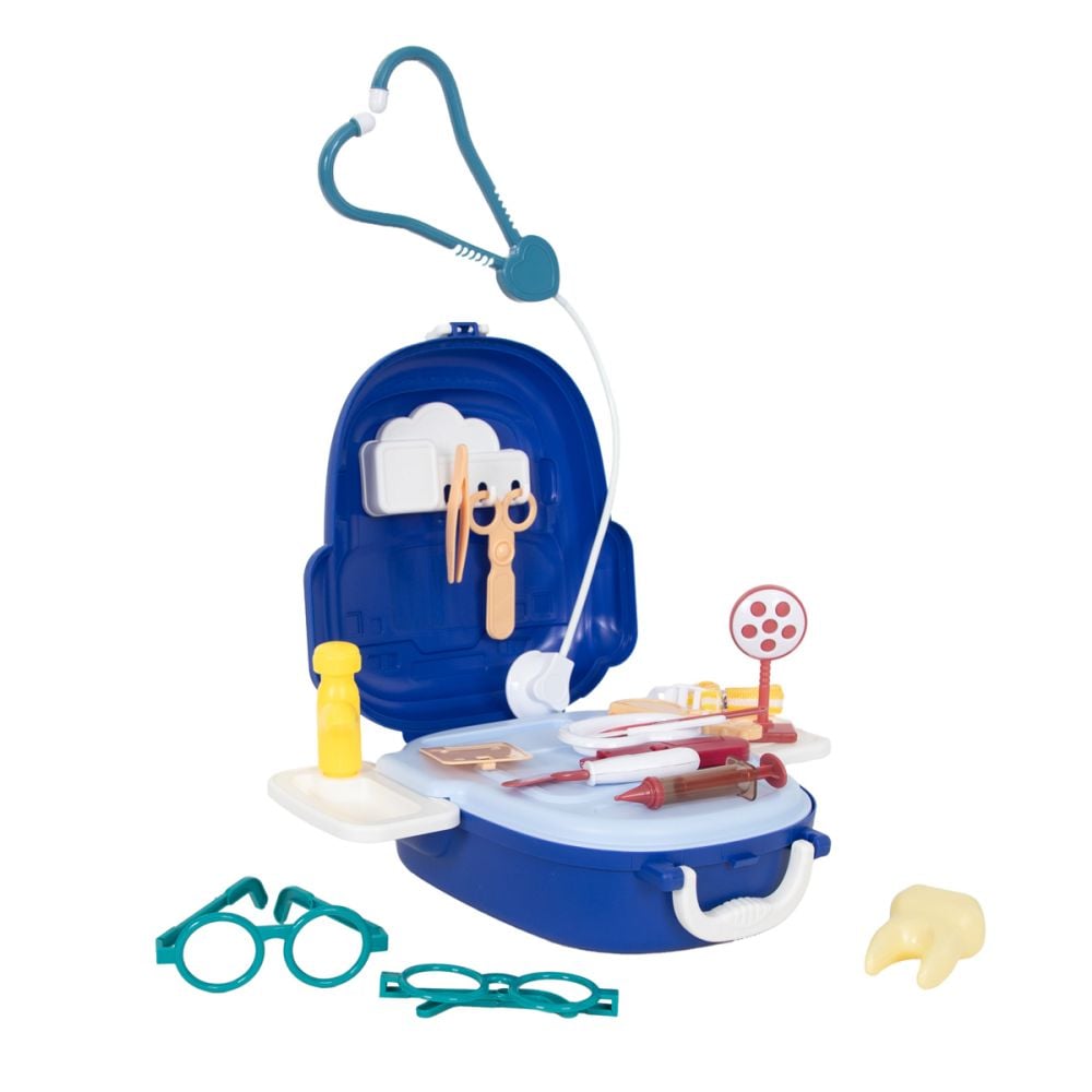 Set de joaca in gentuta, Junior Doc, Doctor Kit, 25 piese