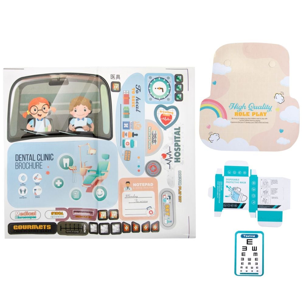 Set de joaca in gentuta, Junior Doc, Doctor Kit, 25 piese