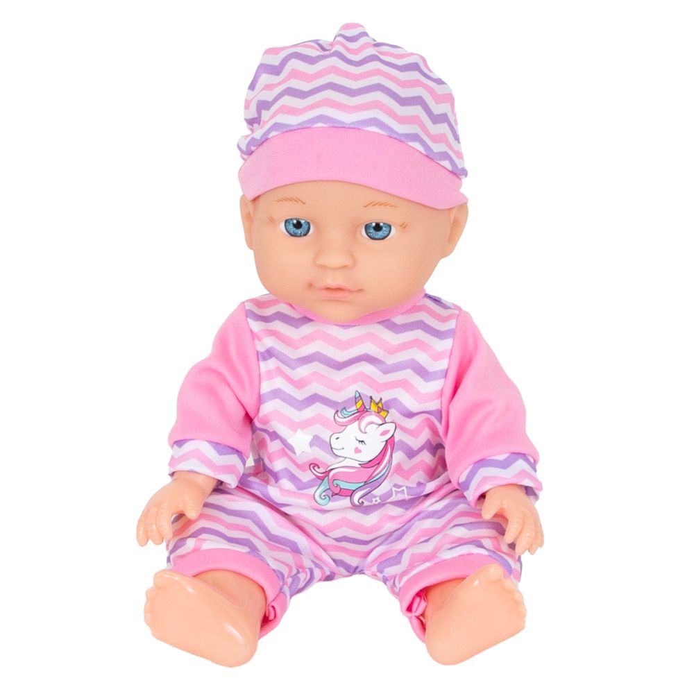 Papusa bebelus cu balansoar si accesorii, Boubou, 30 cm