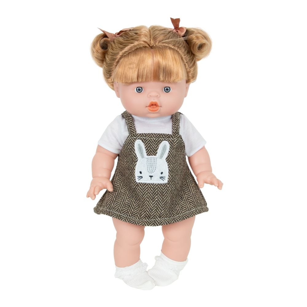 Papusa bebelus cu rochita, Boubou, 35 cm