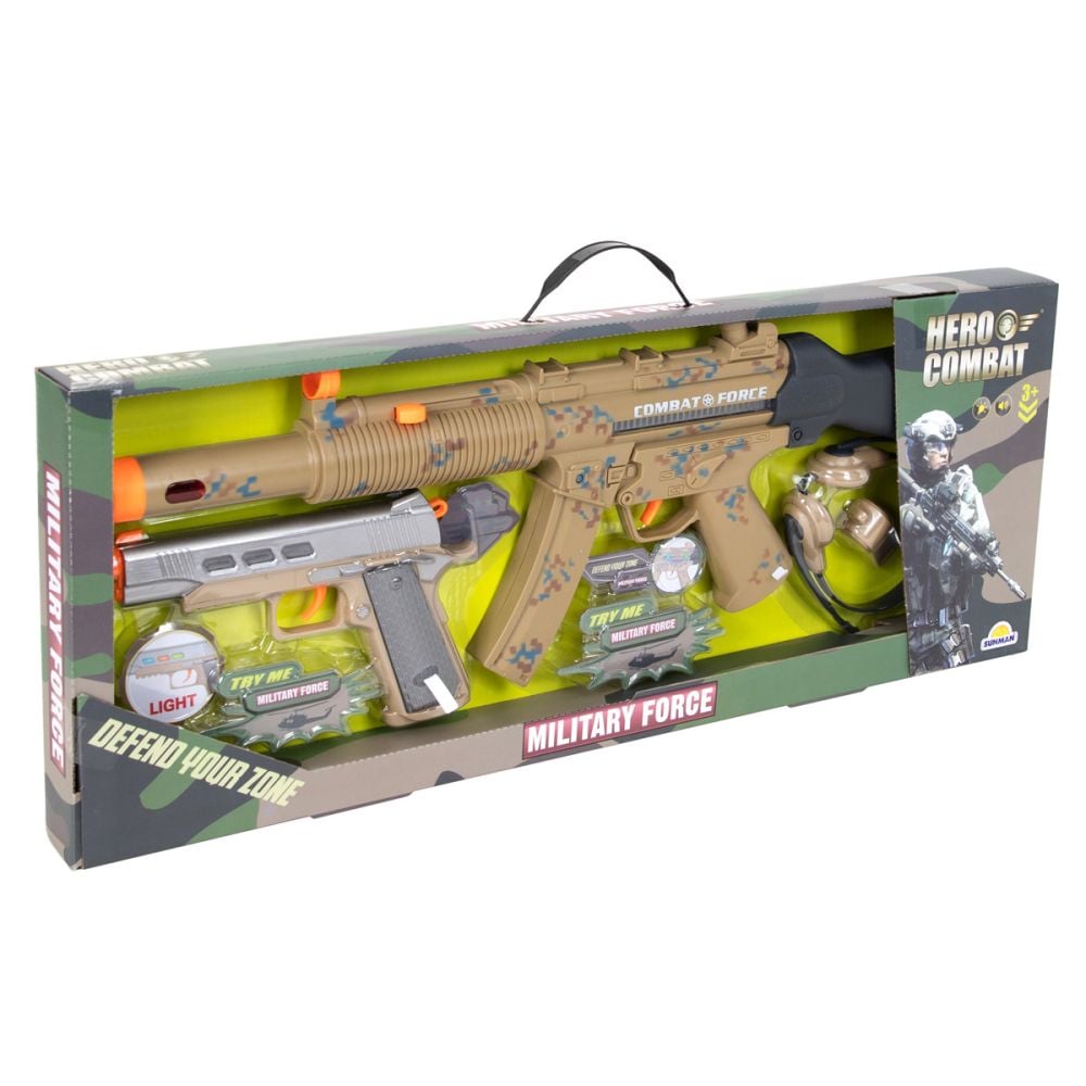 Set cu 2 arme militare de jucarie, Hero Combat
