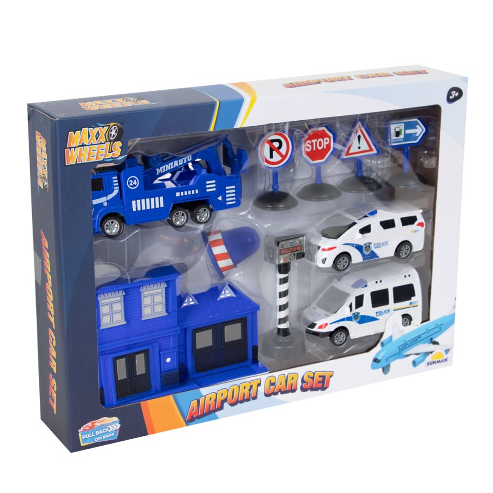 Set de joaca cu vehicule, Maxx Wheels, City Police