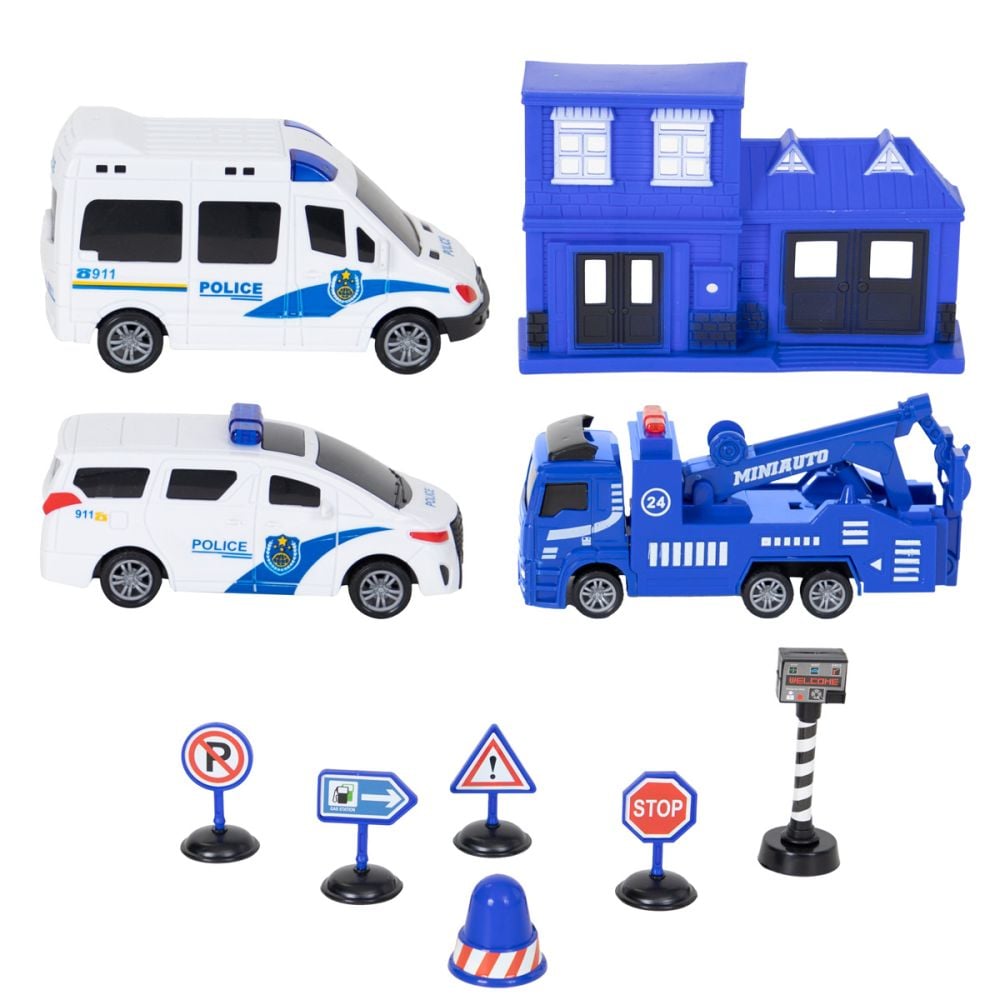 Set de joaca cu vehicule, Maxx Wheels, City Police