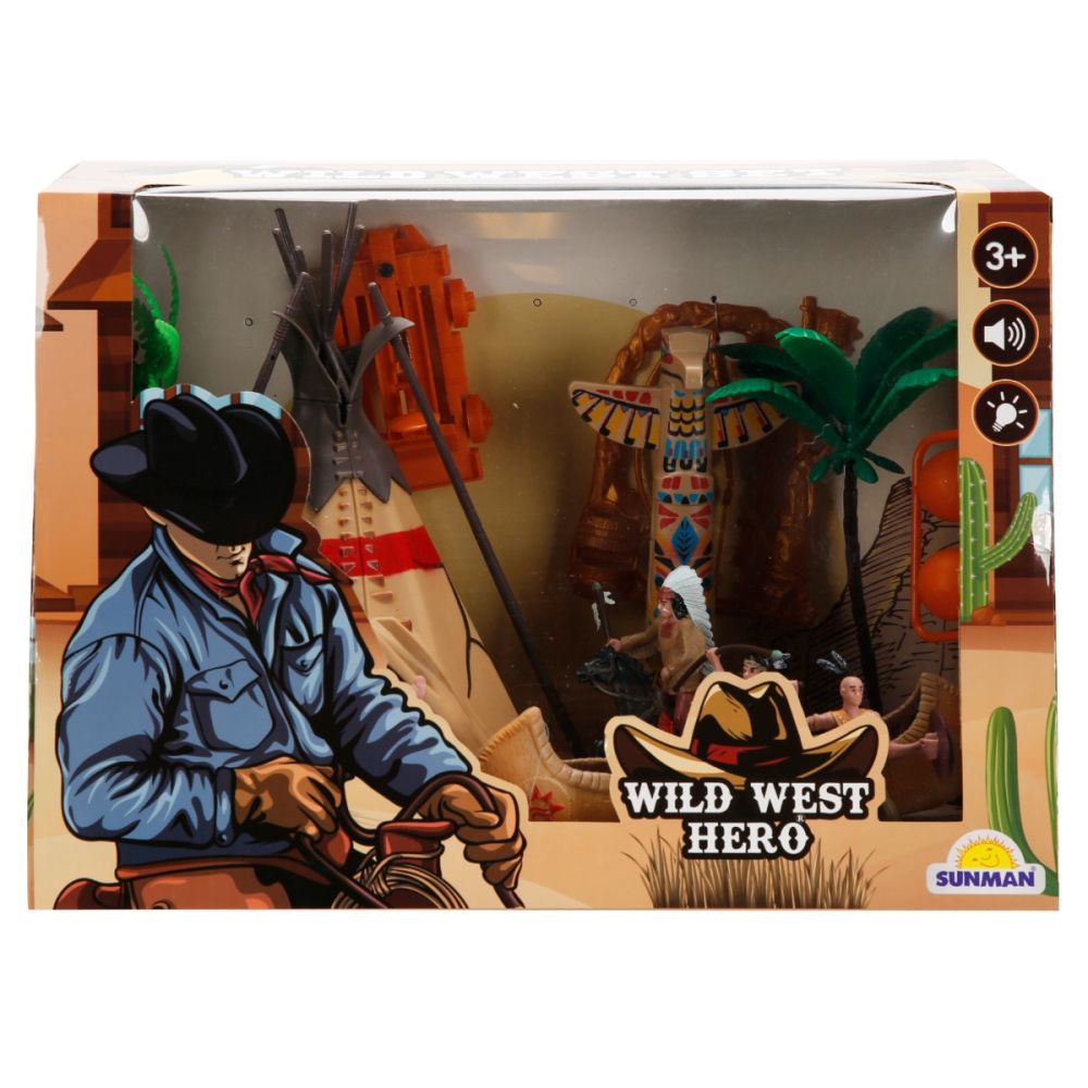 Set de joaca cu figurine, Wild West Hero, Indian Cowboy | Noriel