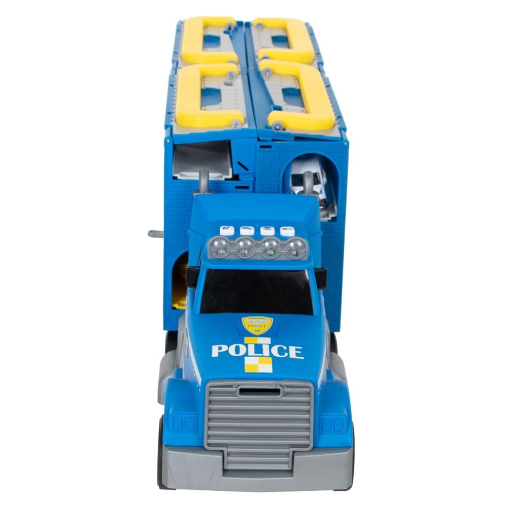 Set de joaca, camion transformabil si 5 masinute, Parking Lot