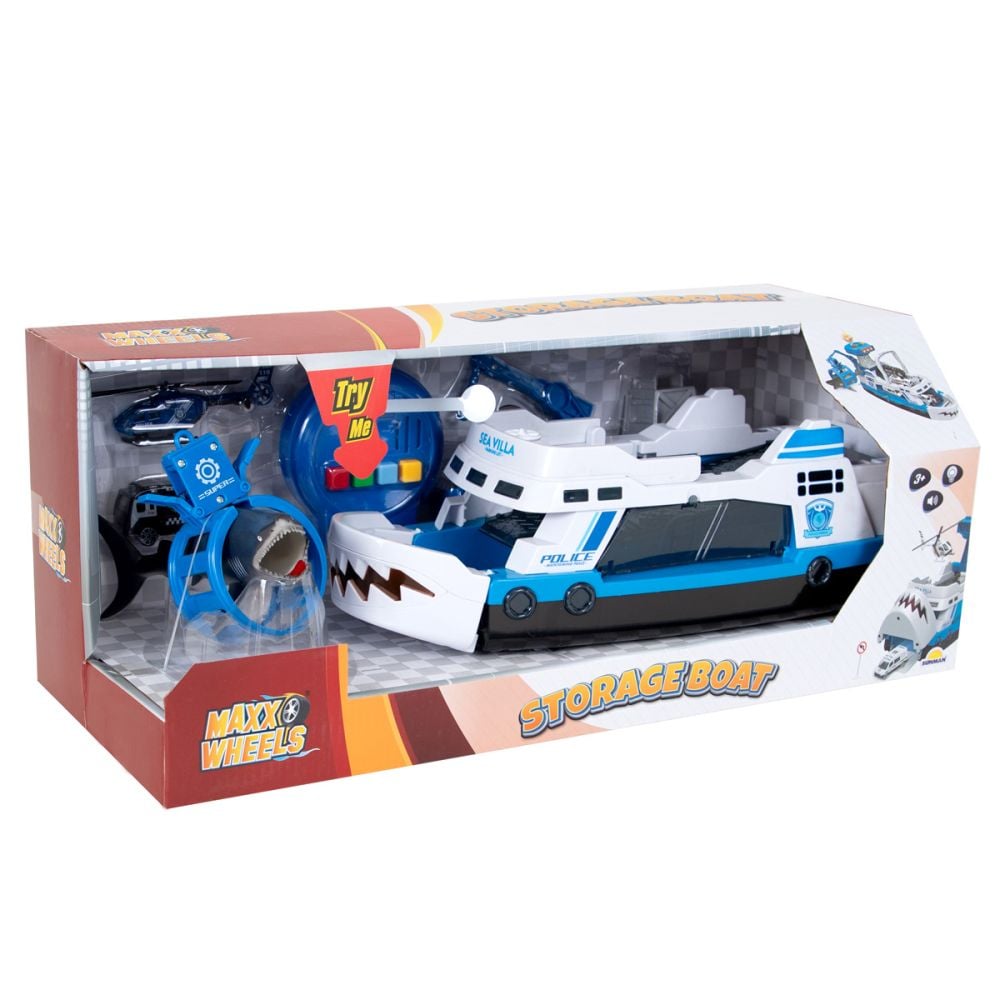 Set de joaca cu vehicul de interventie pe mare, Maxx Wheels, Police