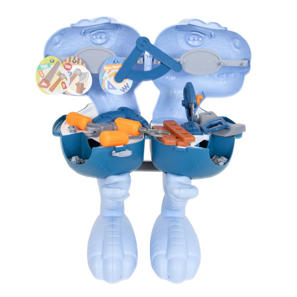 Set unelte de asamblare 2 in 1, Tool Shop, Dinozaur Tyrannosaurus, 45 piese