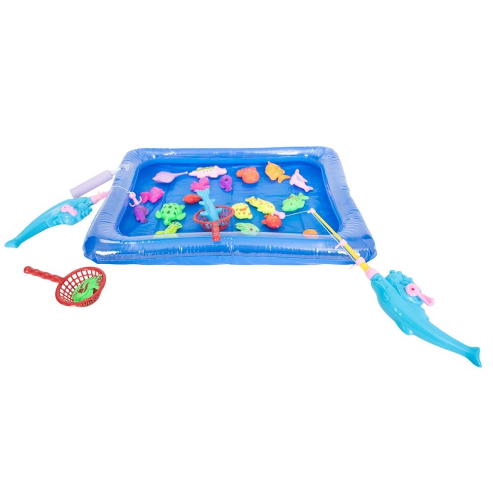 Set magnetic de pescuit in piscina, Little Fisher, 26 piese