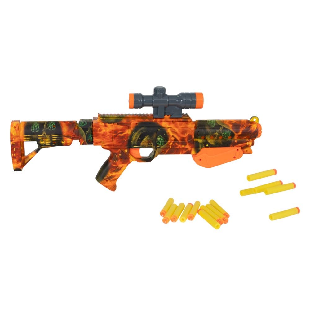 Arma de jucarie cu 14 sageti din burete, Zapp Toys, Soft Bomb