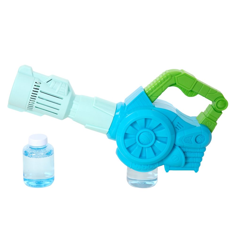 Pistol de facut baloane cu lumini si sunete, Bubble Gun, 256 ml, Albastru