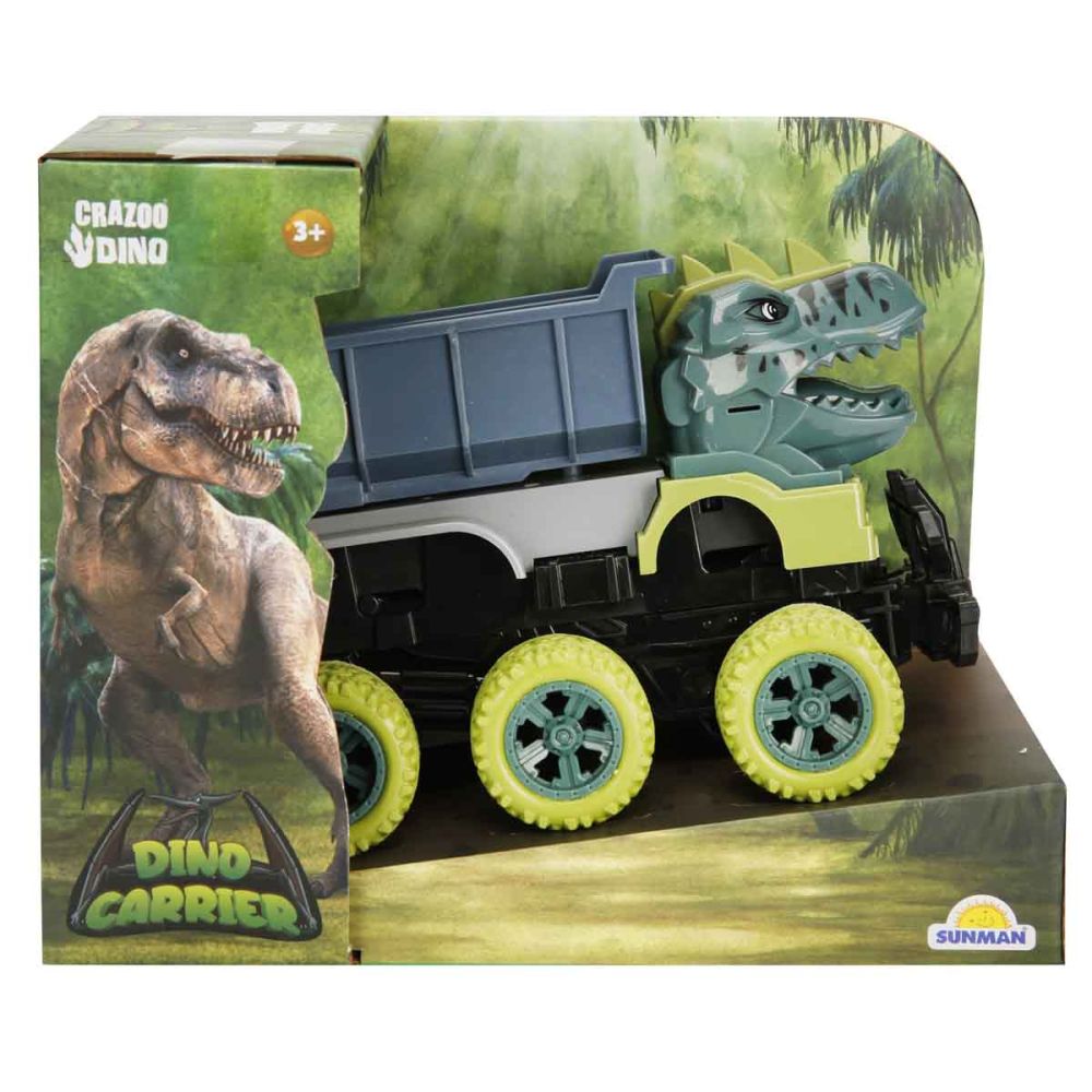 Vehicul dinozaur, Crazoo, Dino Carrier, 17 cm