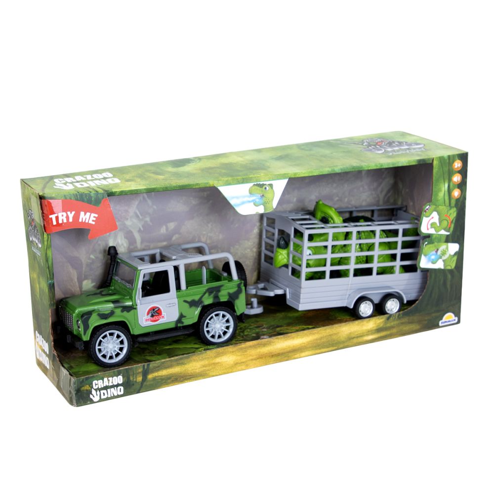Transportator cu remorca si dinozaur, Crazoo, 1:20