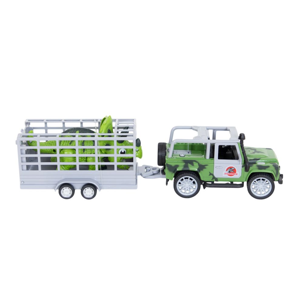 Transportator cu remorca si dinozaur, Crazoo, 1:20