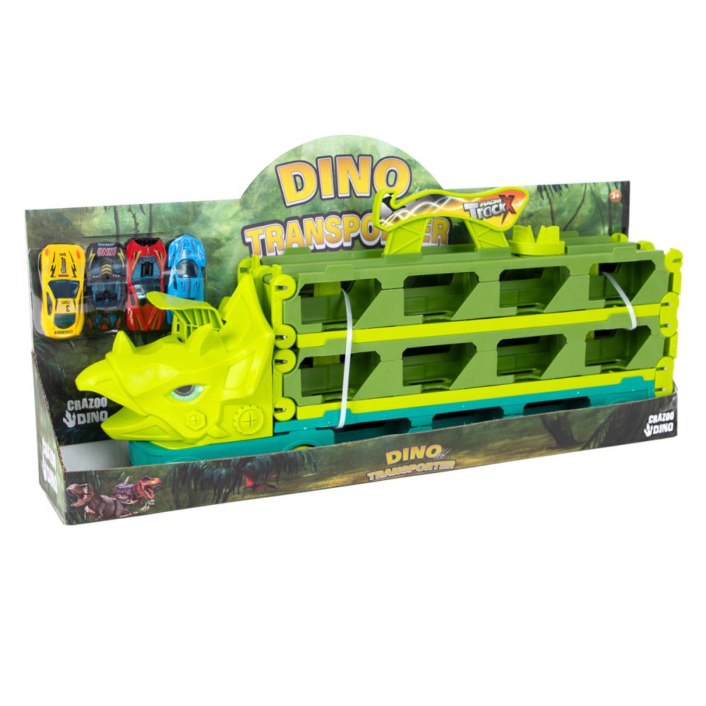 Set de joaca, Crazoo, Dino Transporter Racing Car