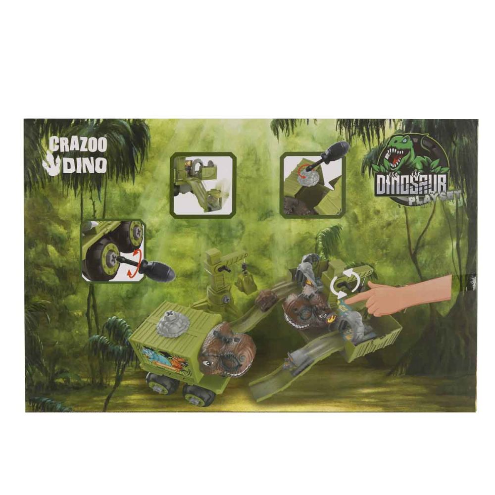 Set de joaca cu vehicule, Crazoo Dino, 27 de piese
