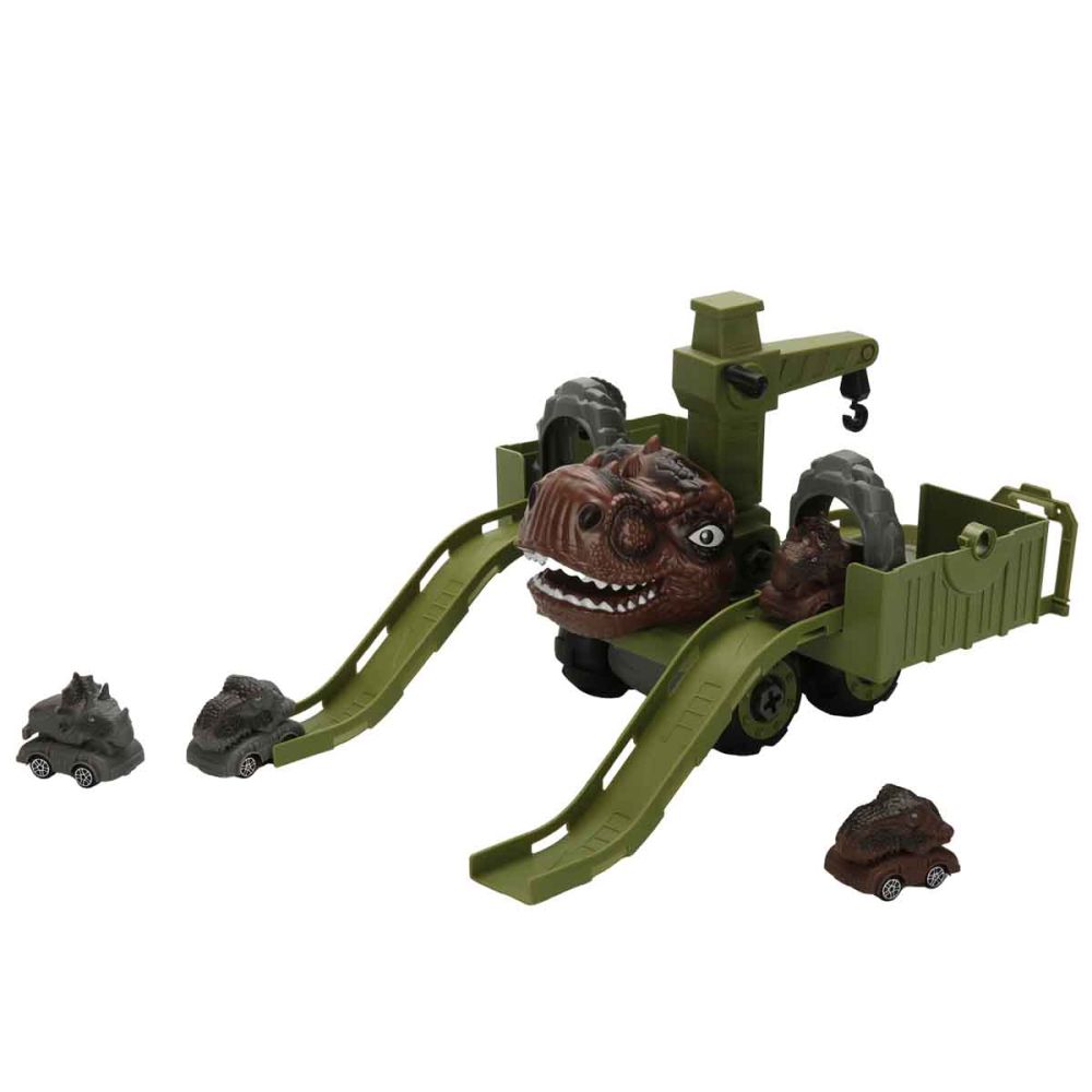 Set de joaca cu vehicule, Crazoo Dino, 27 de piese