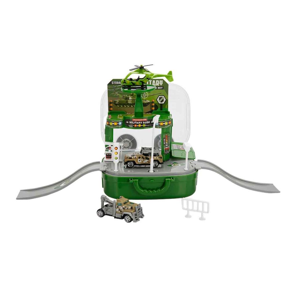 Set de joaca cu vehicule, Maxx Wheels, Car Park, Military Base