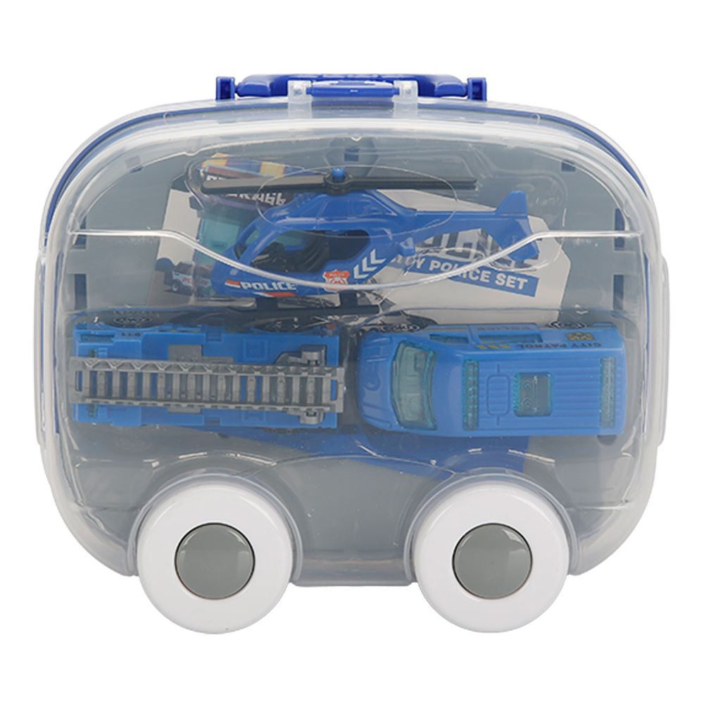 Set de joaca cu vehicule, Maxx Wheels, Car Park, Police