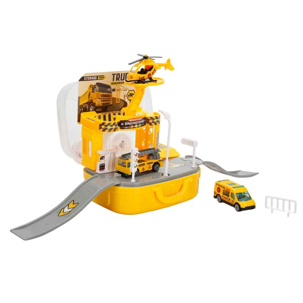 Set de joaca cu vehicule, Maxx Wheels, Car Park, Truck Engineer