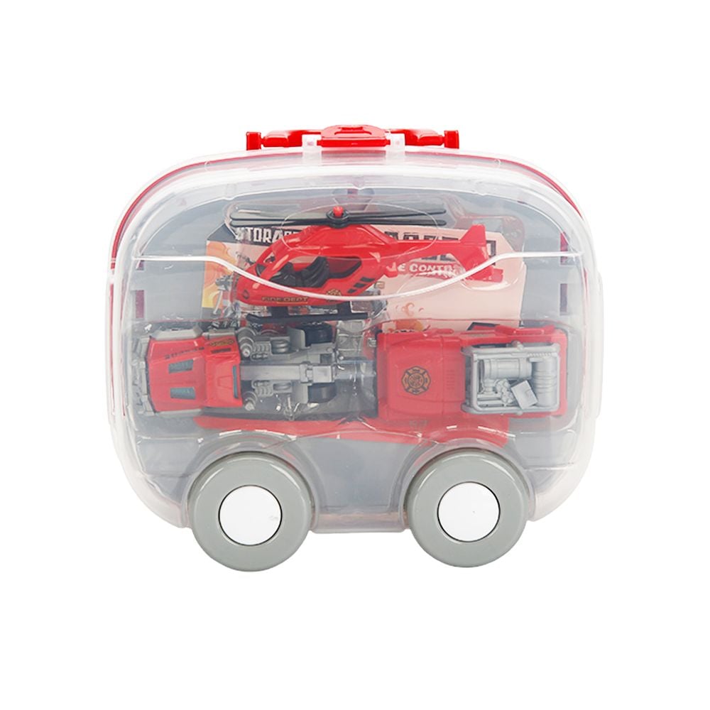 Set de joaca cu vehicule, Maxx Wheels, Car Park, Rescue Fire Control