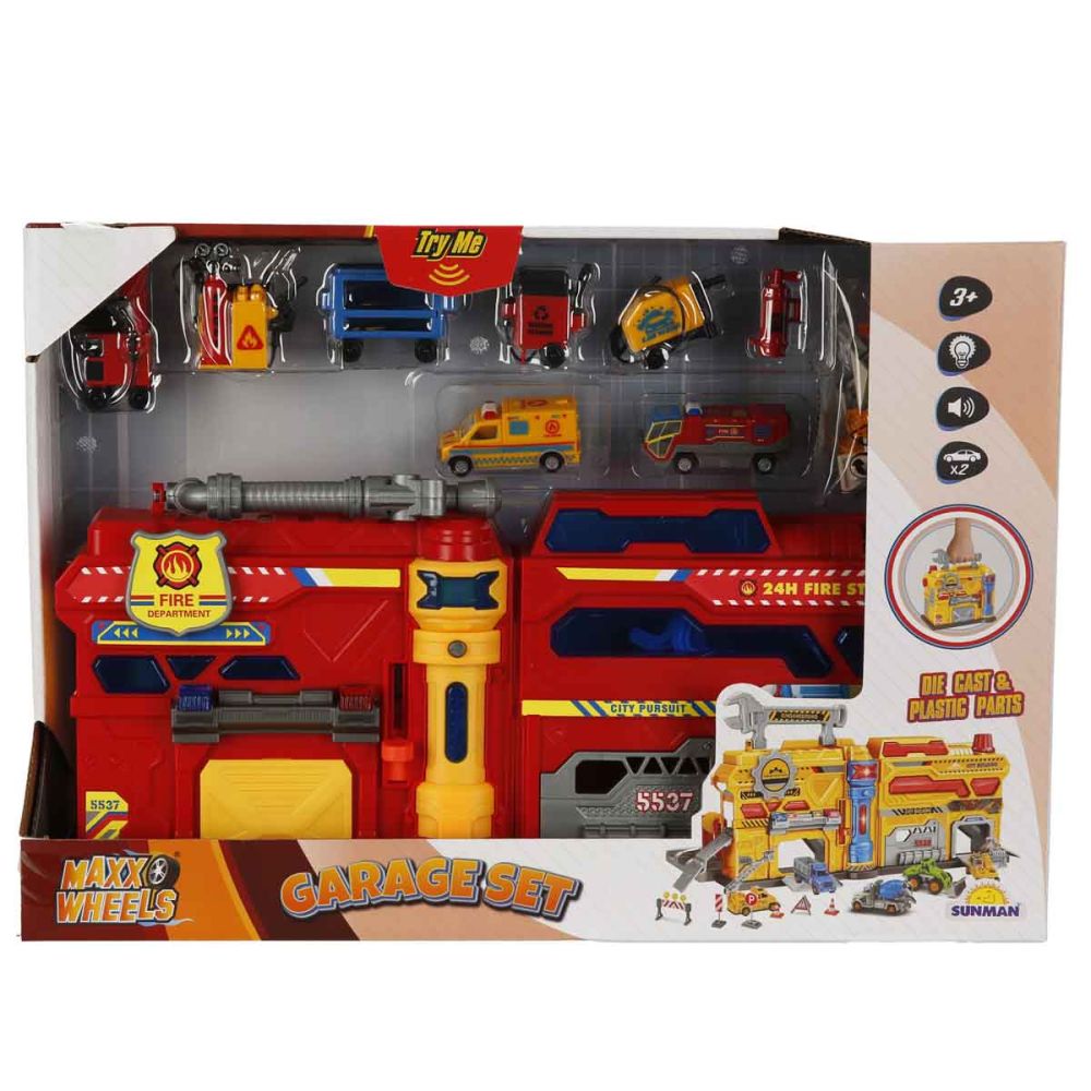 Set de joaca cu vehicule, Maxx Wheels, Garage