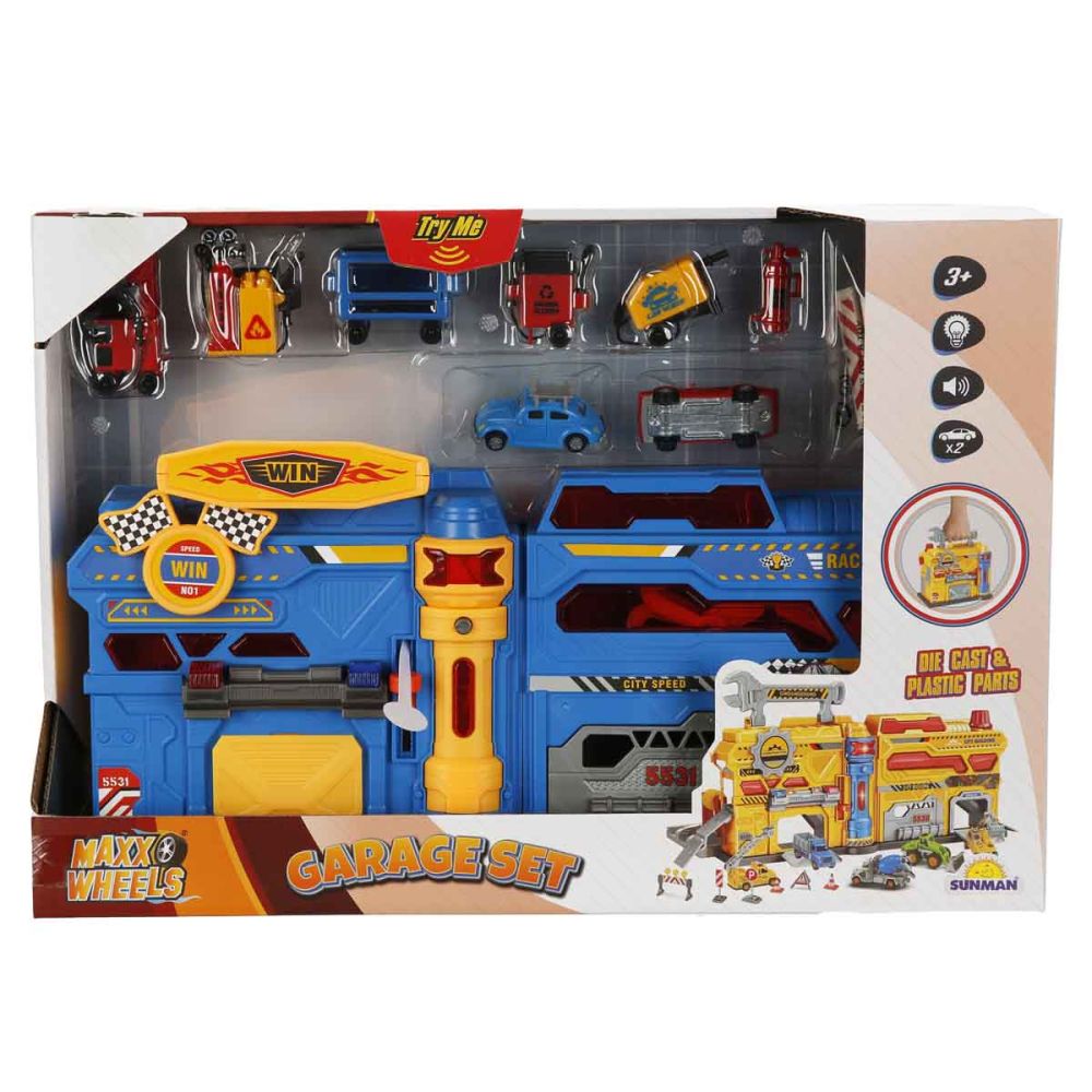 Set de joaca cu vehicule, Maxx Wheels, Garage
