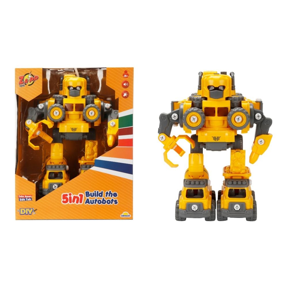 Robot transformabil 5in1, Zapp Toys, Autobots, Galben