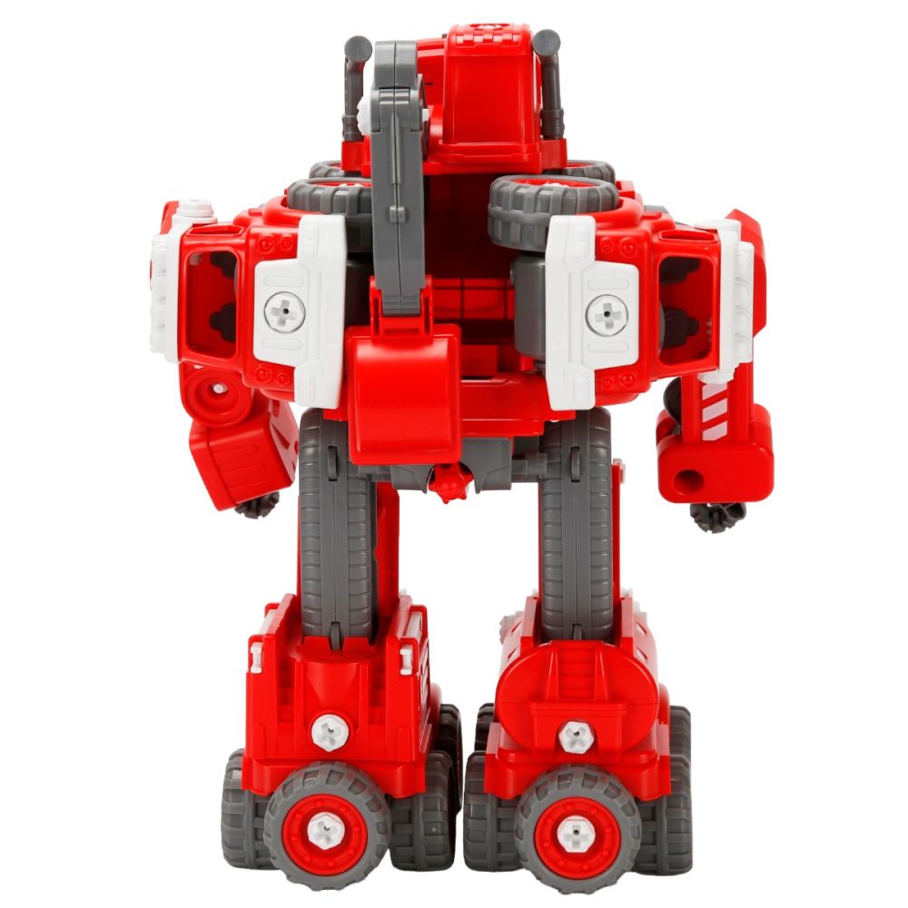 Robot transformabil 5in1 cu sunet si lumina, Zapp Toys, Autobots, Rosu